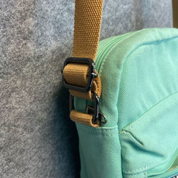 LEAPER Crossbody Bag Mint Green Aztec Southwestern Canvas Messenger Bag - Picture 7 of 14